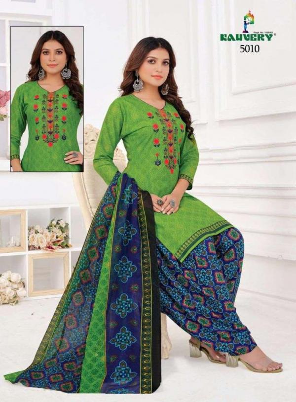 Kauvery Nyraa Vol-5 Cotton Readymade Embroidery Work Suit